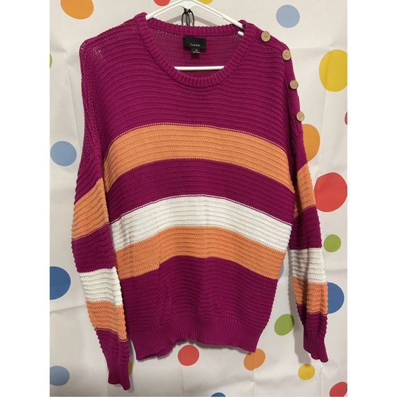Lumiere Size M Multi Color Sweater Pretty! 🍎🍓 - Picture 4 of 11